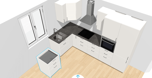 IKEA's Kitchen Planner is an excellent example of a geometrical configurator.