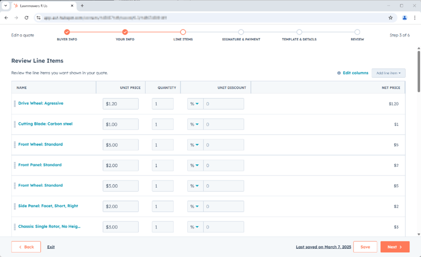 CRM frontend