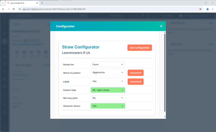 Hubspot Straw Configurator